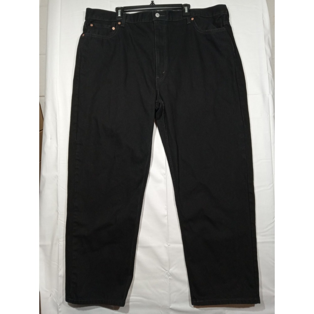 Levi's 550 Relaxed Fit Jeans 46x31 Men's Black Denim Straight Leg